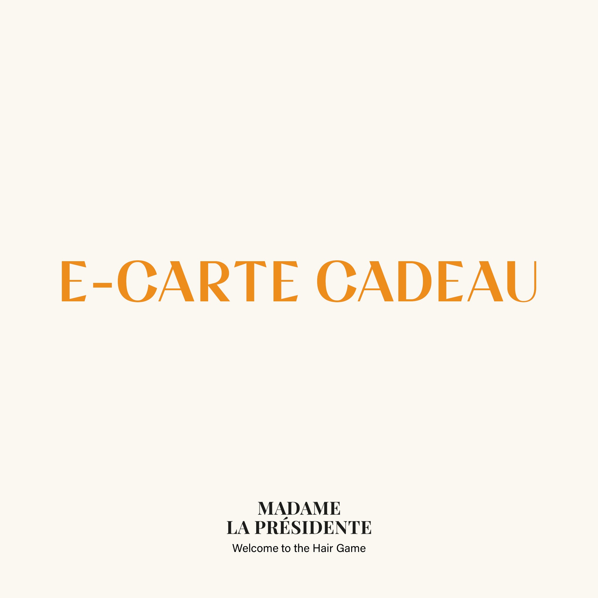 e-carte cadeau Madame la Présidente