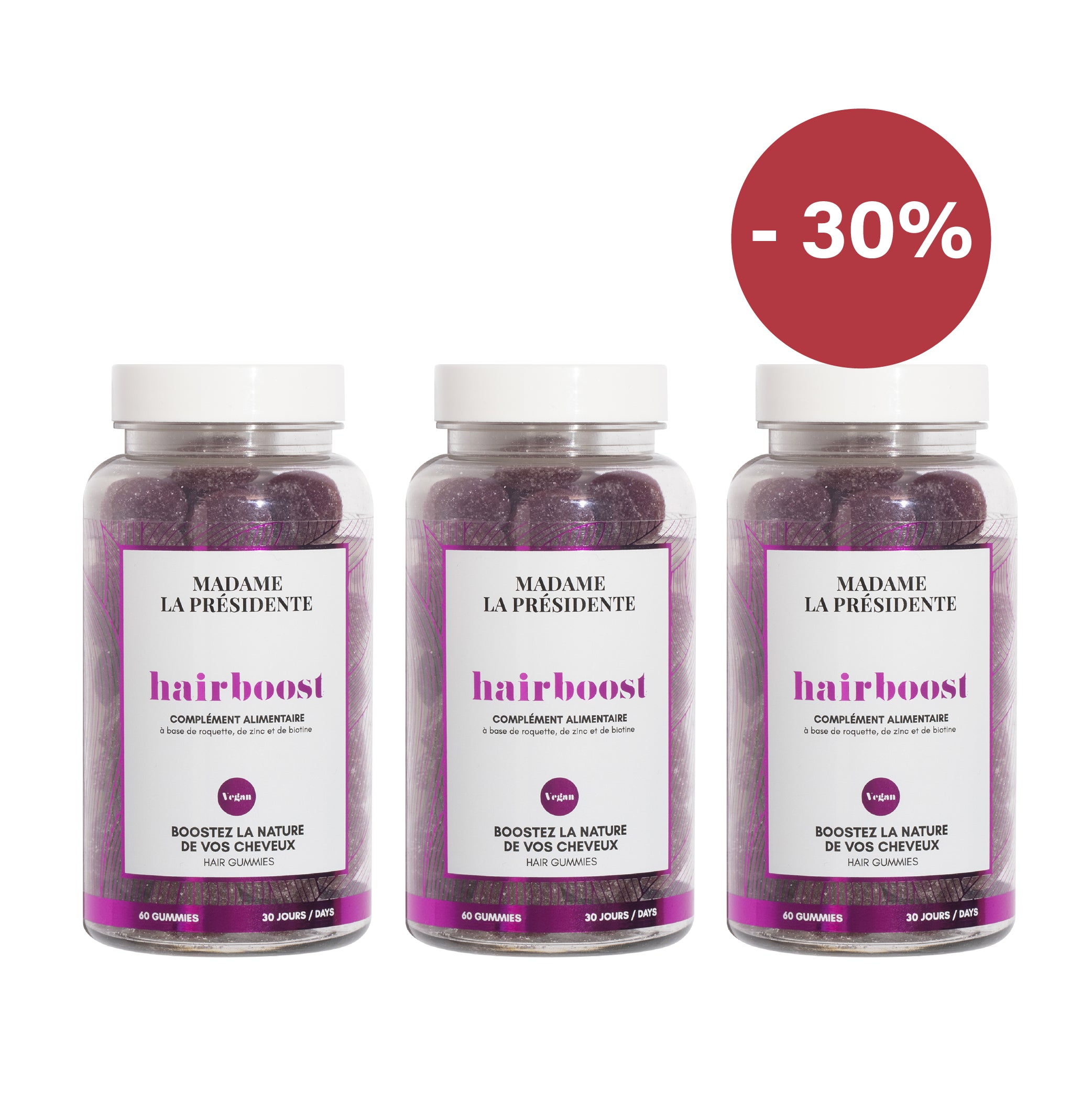 Hairboost - 3 mois gummies pousse